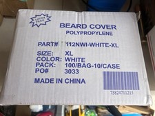 Keystone 112NWI-WHITE Polypropylene Beard Cover White Size Large (Pack of 1000)