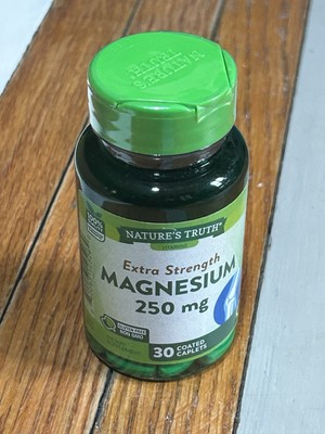 NEW Nature's Truth Extra Strength Magnesium 250 MG 30Coated Caplets
