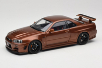 M83414 Nissan Skyline GT-R R34 Customized Metallic Bronze Motorhelix 1/18