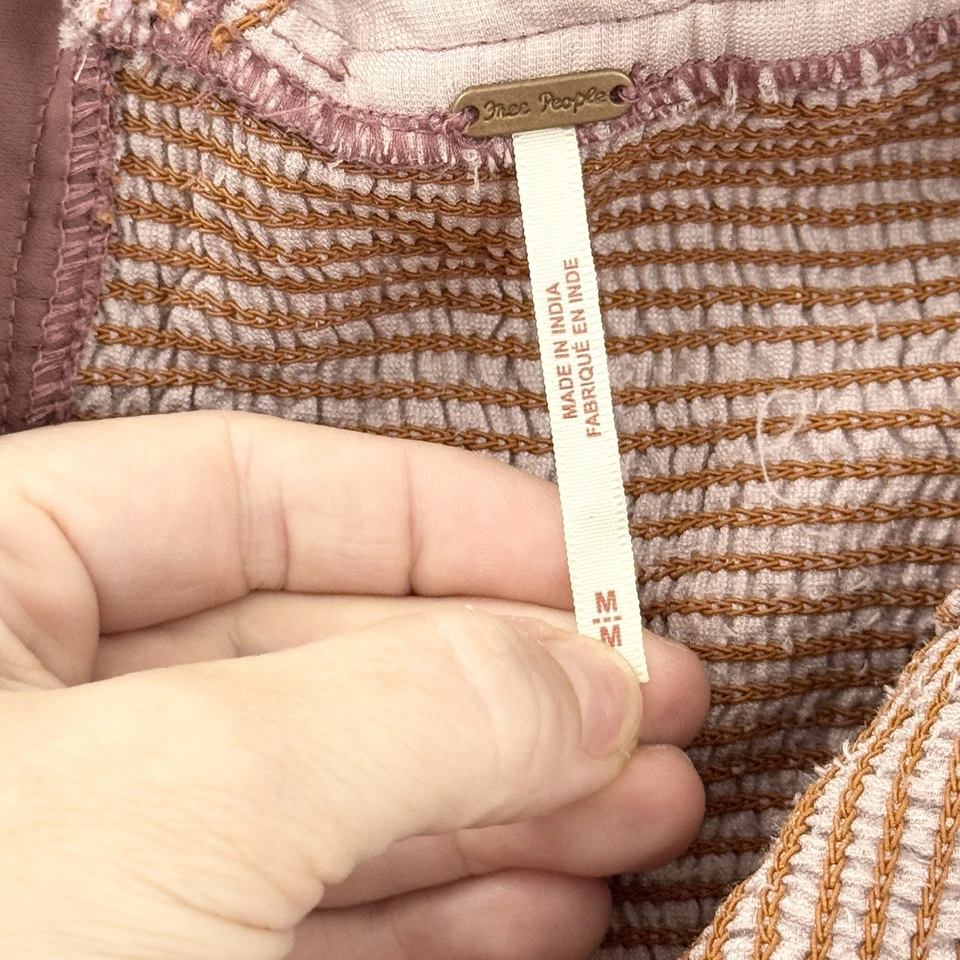 Mini Vestido Free People Terciopelo Fácil de Amar M Boho Babydoll en Grosella Seca Foto 4 de 4