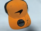 LANDO NORRIS SIGNED 2025 MCLAREN F1 RARE F1 TEAM CAP PAPAYA