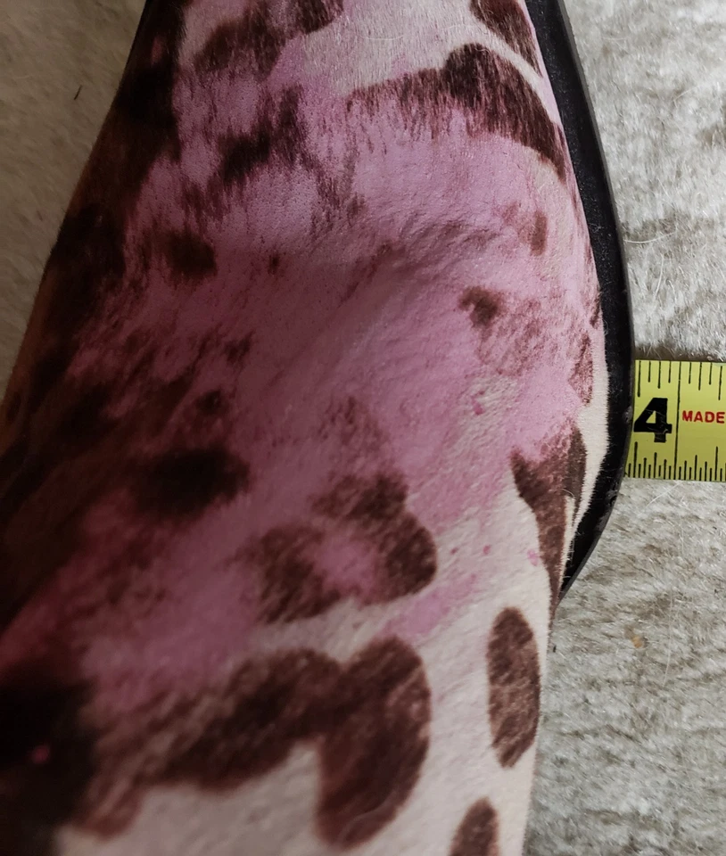 Botas de vaquero Donald J Pliner Couture pelo de pony estampado de anima - rosa/marrón/crema 7M  Foto 3 de 4