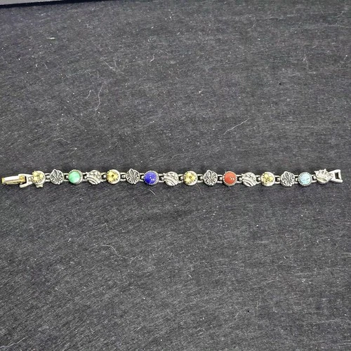 Vintage Cameo Charm  Bracelet- Fashion Costume Jewelry