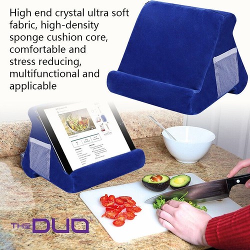 For iPad Book Reading Rest Cushion Soft Pillow Tablet Stand Multi Angle Holder - Picture 17 of 23
