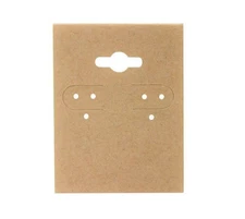 CuteBox Plain Kraft Earring Cards 100pcs for Retail, shows, organizing, and...
