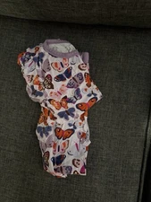 Little Sleepies Bamboo Pajama Set Butterfly Print Size 4t