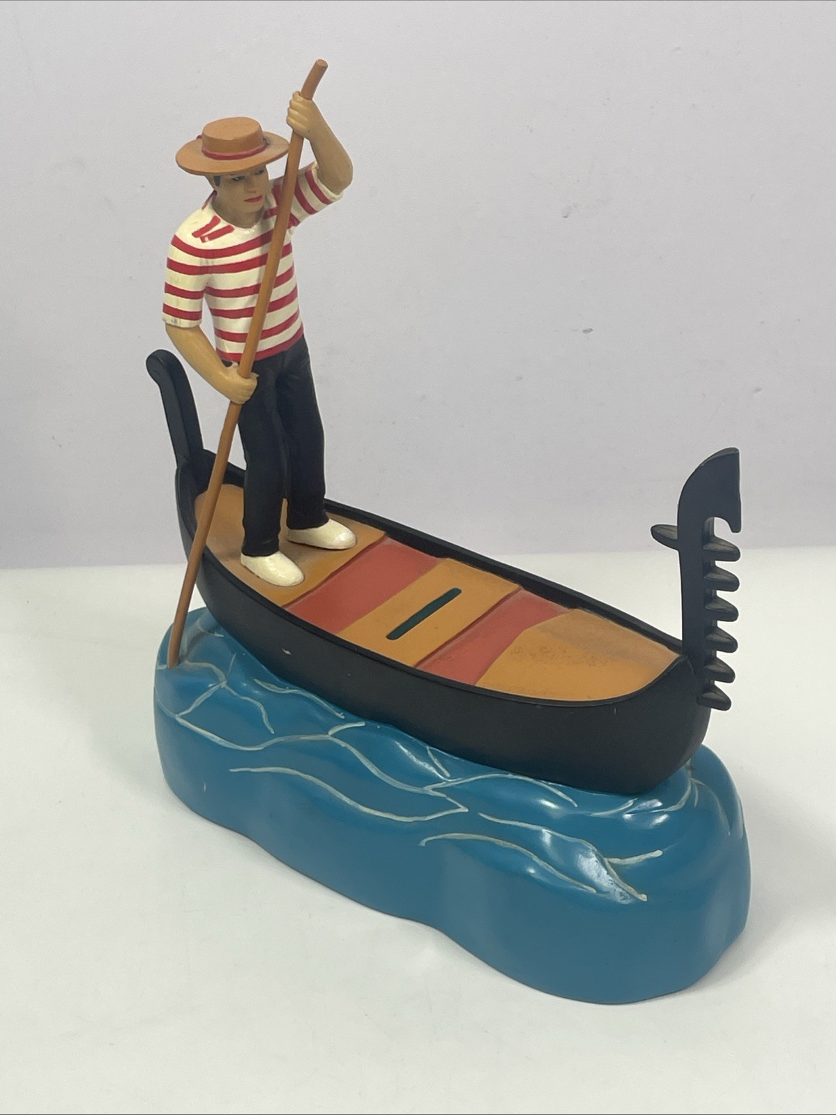 "Figura de 7"" de colección The Venetian Las Vegas Venice góndola barco banco plástico moneda"