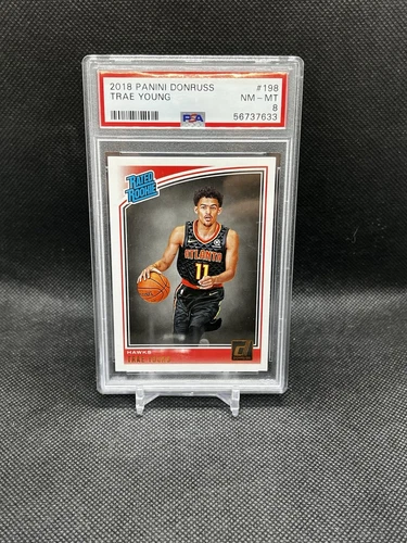 2018 Trae Young Panini Donruss #198 Rated Rookie RC PSA 8 NM-MT