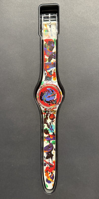 SWATCH 1992 Sam Francis GZ123 Art Special Watch MINT! w/ Box/Papers/Signed Litho