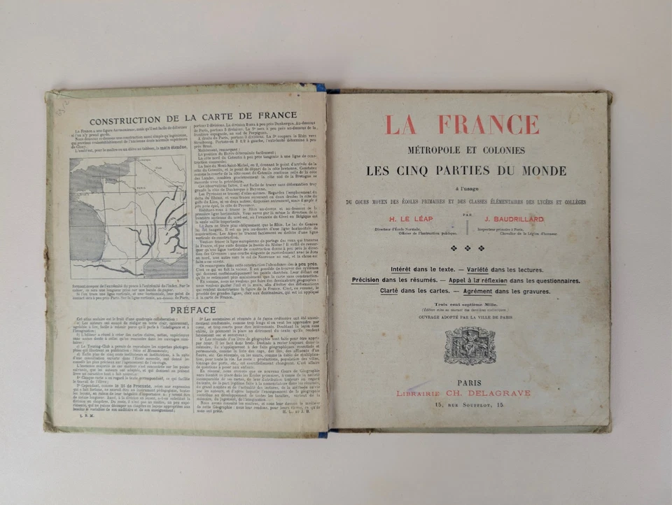 Livre Scolaire Ancien Géographie Le Léap Baudrillard France Colonies Cartes - Photo 3/4