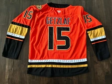 ⭐NEW Anaheim DUCKS Ryan Getzlaf Jersey C Captain Fanatics Pro NHL ORANGE/BLK #15
