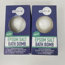 Lot Of 2 Epsom-It Epsom Salt Bath Bomb Muscle Recovery Soak Spa Relaxation