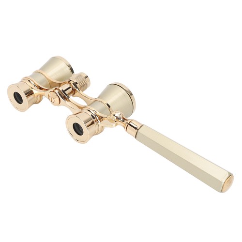 (Gold)Opera Glasses Binoculars With Handle 3X25 Metal Theater BA - Picture 13 of 24