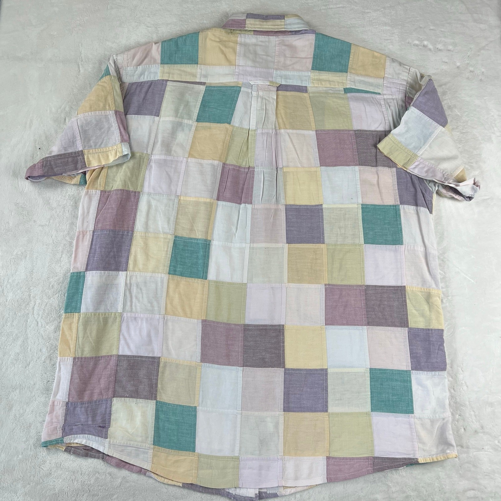 Orvis Color Black Patchwork Button Down Shirt Men… - image 2