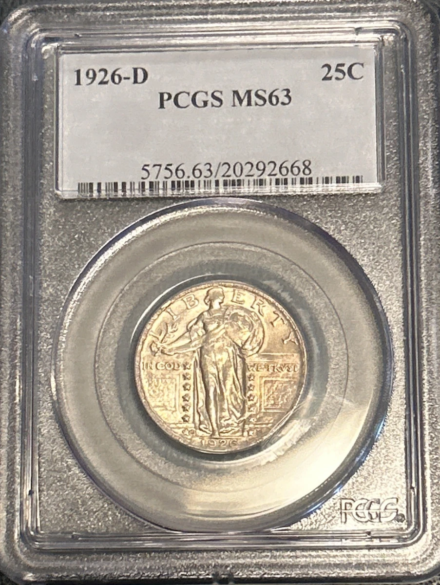 美品 アメリカ 銀貨 古銭 1926年 スタンディングリバティ クォーター