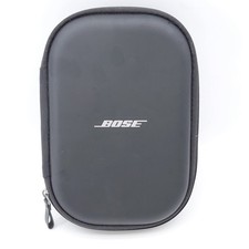Genuine Bose QC-45 Black Headphones Zipper Hard Case - Silver Logo
