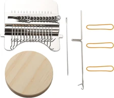 Darning Loom Speedweave Tool with 14 Hooks Small Weaving Kit for Repair and DIY