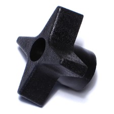8mm-1.25 x 45mm Black Plastic Coarse Thread 4-Prong Thru-Hole Knobs 4 pcs. 