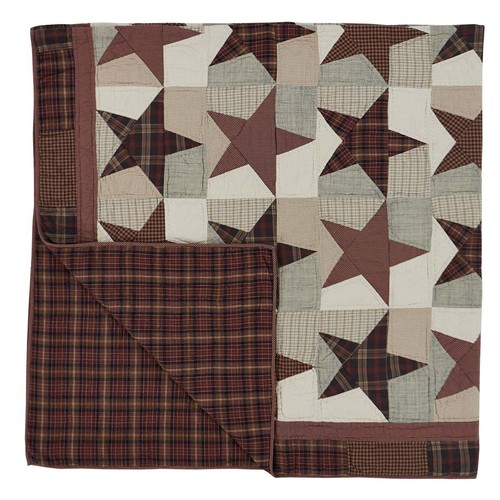 Primitive Luxury King Quilt Red Independence Day Star Bedroom Decor VHC Brands - Picture 7 of 7