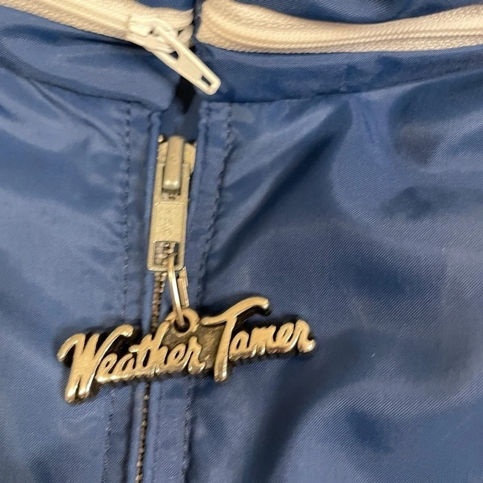Chaqueta de lluvia azul vintage Weather Tamer hecha en los EE. UU. 🇺🇸 para hombre talla 48/28 W Foto 4 de 4