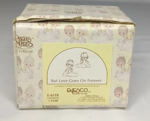 Precious Moments E-6118 "BUT LOVE GOES ON FOREVER" Candle Climbers w/ Orig Box - Picture 2 of 8