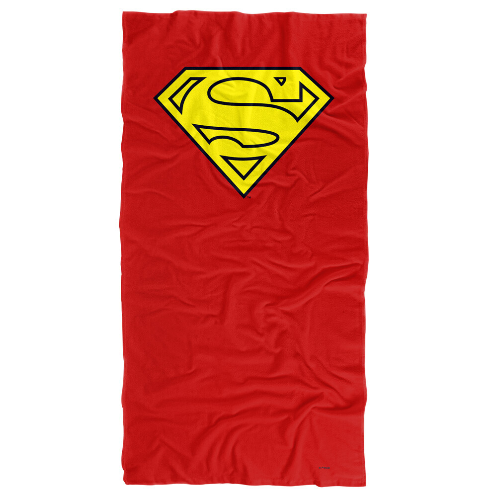 Superman Cape Logo Beach Towel 30x60 Inches for Pool and Sand  
