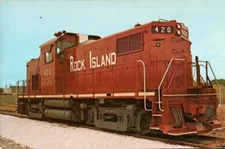 Postcard Train Rock Island 420 Alco Model C-415