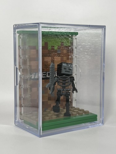 Minifigure Display Case For Lego Minecraft Skeleton MINIFIG INCLUDED - Picture 3 of 5
