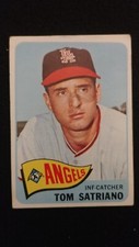 1965 Topps Baseball card # 124 Tom Satriano   ( VERY GOOD CONDITION)