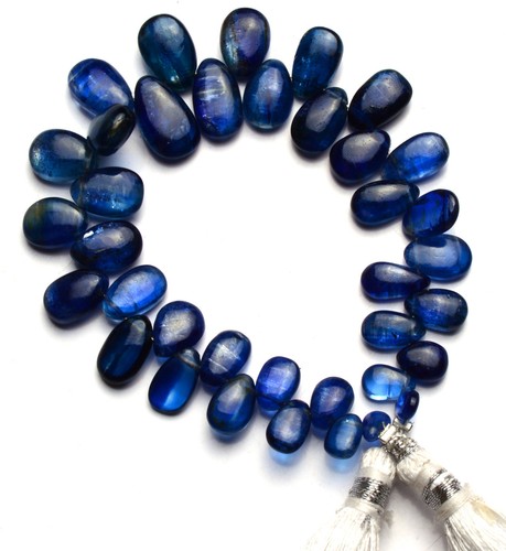 Super Quality Natural Gem Kyanite 6x4 to 11x7MM Smooth Pear Shape Briolettes 6" - Picture 3 of 5