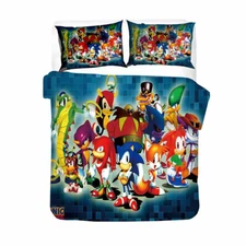 Sonic The Hedgehog Single Double Queen King Bed Quilt Doona Duvet Cover Set