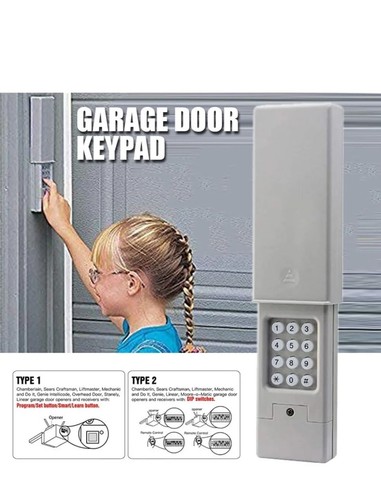Universal Garage Door Keypad Wireless Keyless Entry Keypad Compatible LiftMaster - Imagen 8 de 9