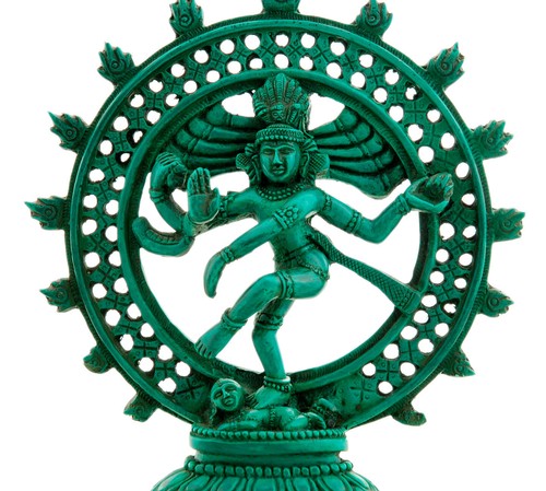 Statue Shiva Nataraja Natraj Murti - Résine turquoise - Népal # 5351 - Picture 2 of 2