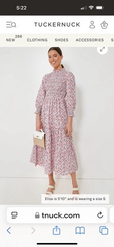Tuckernuck PINK CITY PRINTS Scarlet Forest Isabel High Neck Dress EUC Size Small - Picture 3 of 9