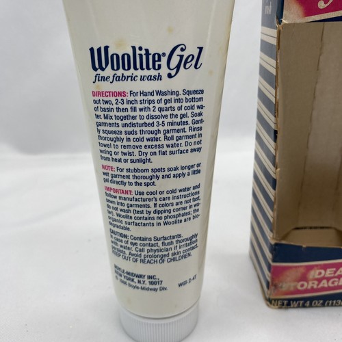 Vintage NOS 1986 4oz Woolite Washing Gel in a Tube Fine Fabric Wash - Picture 7 of 9