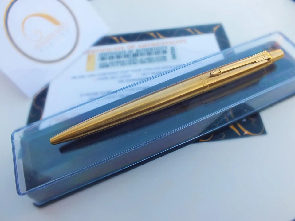 24k Gold Plated Genuine Parker Jotter Ballpoint Classic Writing Pen In Gift Box - Image 3 of 3