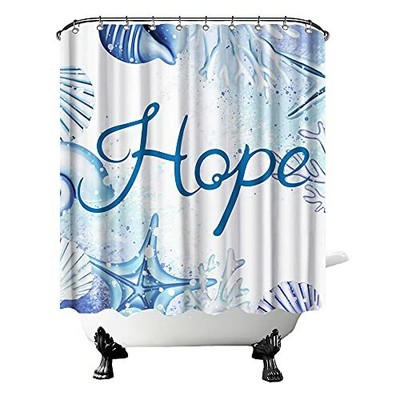Ouelegent Seas Bathroom Shower Curtains Navy Blue Ombre Ocean Beach With Ouelegent Seas Bathroom Shower, Navy Blue Ombre Shower Curtain
