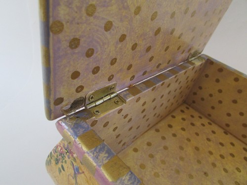 Neci Morris Hand Painted Tassled Decorative Footed Box - Picture 7 of 10