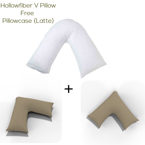 Almohada en forma de V de fibra hueca con funda de almohada ortopédica para el cuello trasero GRATIS. - Imagen 59 de 94