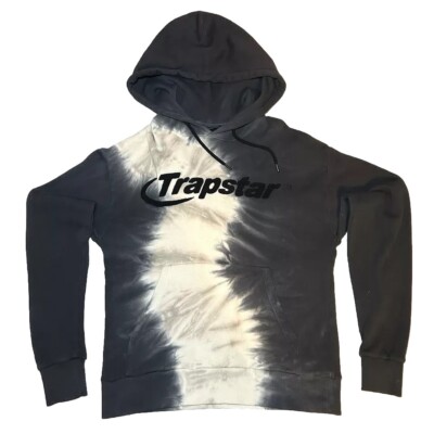 Trapstar Hyperdrive Chenille Hoodie - Gray Tie Dye, Size Small