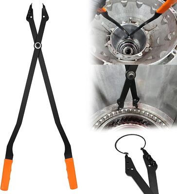 26'' Internal Retaining Ring Pliers, Large Snap Ring Pliers with Straight Tips