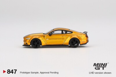 Mini GT 1:64 LB-Works Ford Mustang LB Gold Diecast Model Car