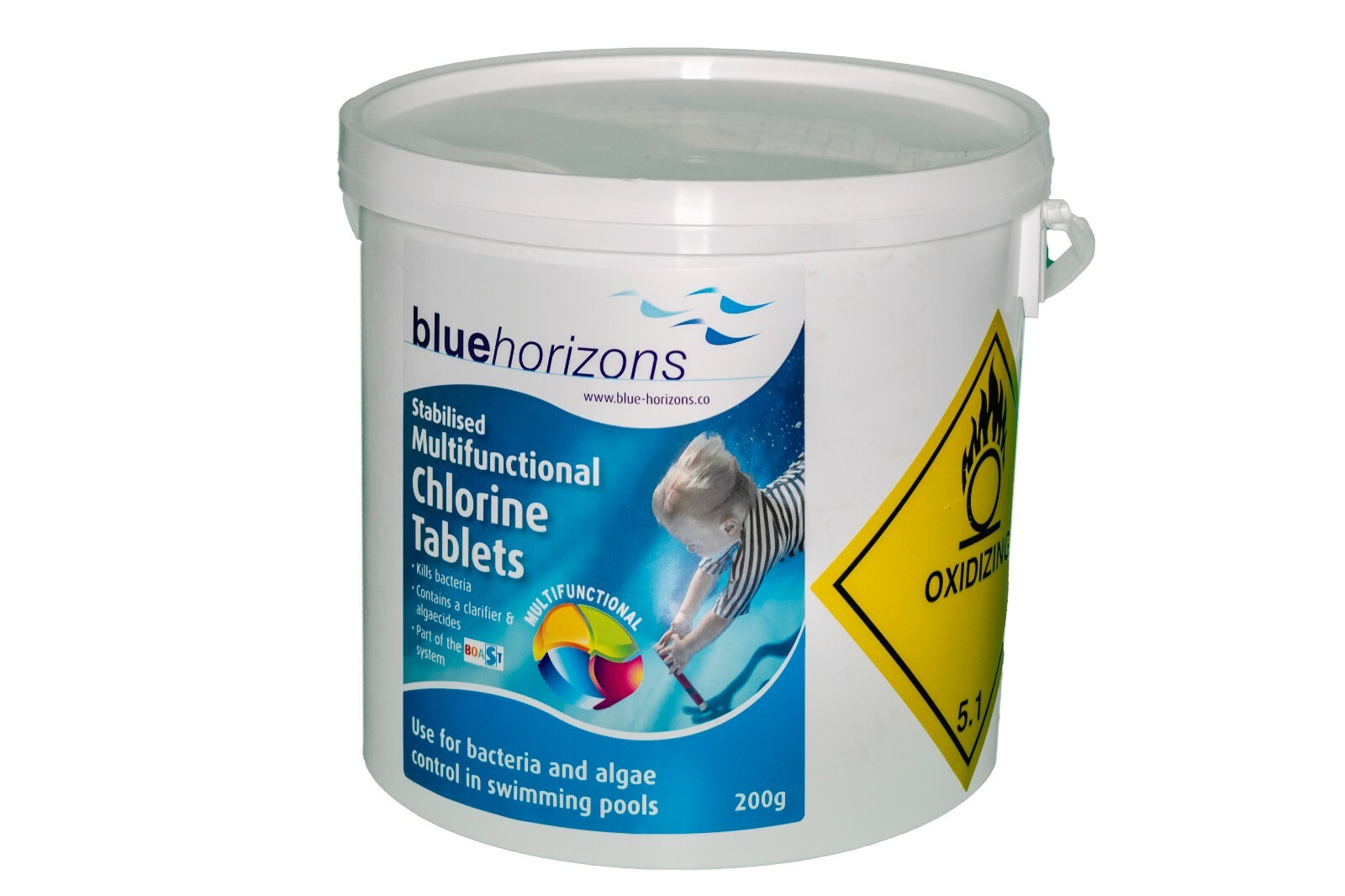 Multifunctional Chlorine Tablets 200g for Swimming Pools Blue Horizons