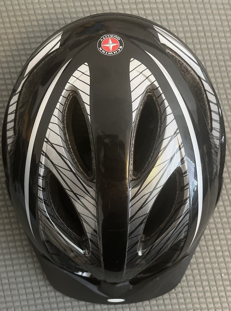 Schwinn Pathway Black And Silver Adult Bicycle Helmet for Ages 14+