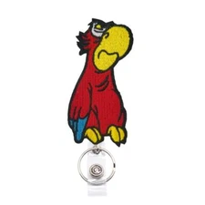 Reeleer Cute Parrots Birds Badge Reels Retractable with Alligator Clip and Ke...