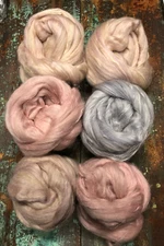 Spring Swirl Blend Top Roving Spinning Felting Merino Wool  15 oz Bag