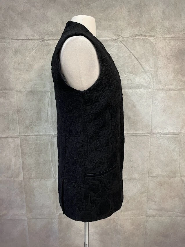 Forever 21 Women's Black Cardigan Open Front Sleeveless Size M - Image 4 of 4