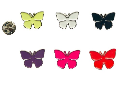 Butterfly Lapel Pin Badges, Novelty metal and enamel finish 233-238 - Picture 2 of 15