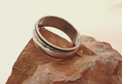 Antique Clark & Coombs Sterling Silver Wedding Band Ring Size 7.75 - Picture 10 of 13