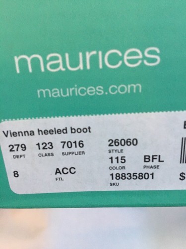 Stivaletto con tacco Maurices Vienna. Colore marrone. Taglia 8 nuova con scatola - Foto 7 di 7